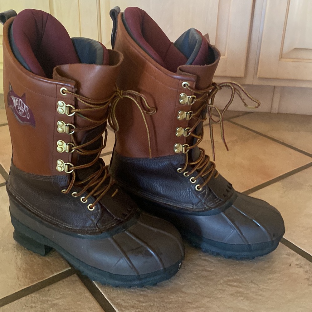 WHITE'S SNOW CAT 12" Leather Heavy Duty Snow Hunting Work Boots Mens Sz 8